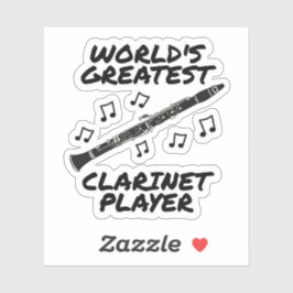 Adesivo O Maior Clarinet Player Clarinetista do Mundo Engr
