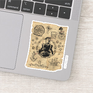 Adesivo O mapa do tesouro da Lama dos Goonies