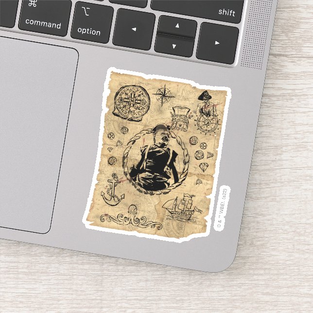 Adesivo O mapa do tesouro da Lama dos Goonies (Detalhe)