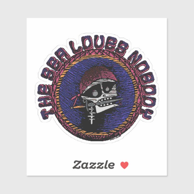 Adesivo O Mar Não Ama Ninguém Pixel Art (Folha)