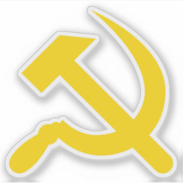 Adesivo O martelo e a foice (amarelo)