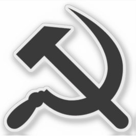 Adesivo O martelo e a foice (preto)