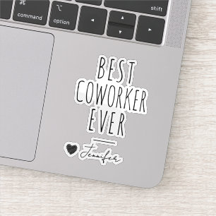 Adesivo O Melhor Coworker Do Nome Personalizado De Farewel
