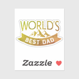 Adesivo O melhor Dia de os pais de Ouro do mundo