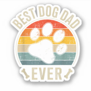Adesivo O melhor pai de cão jamais visto para o dia de os 