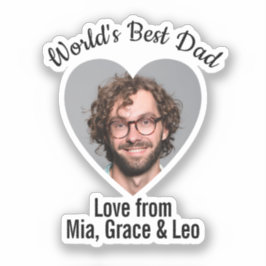 Adesivo O melhor Pai individual do mundo