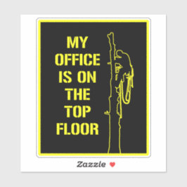 Adesivo O meu escritório é no andar de cima.