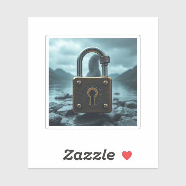 Adesivo O monstro do Ness Lock (Folha)