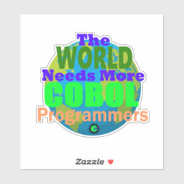 Adesivo O Mundo Precisa de mais Programadores Cobol