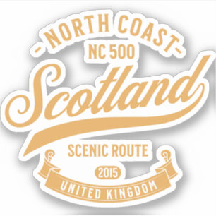 Adesivo O NC500, Scotland Route The North Coast presentes