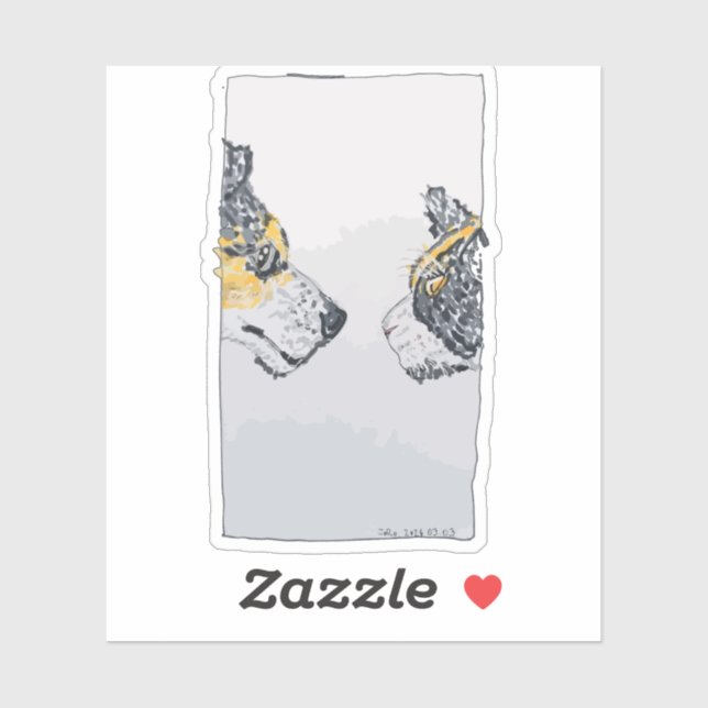 Adesivo O Olhar Fixo (Folha)