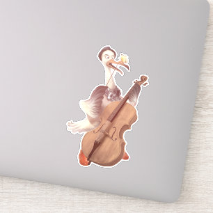Adesivo O Ostrich Jogando o Cello