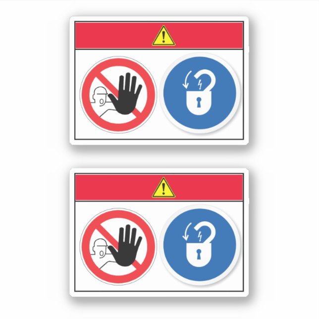 Adesivo O Perigo/Equipamento inicia automaticamente o rótu (Frente)