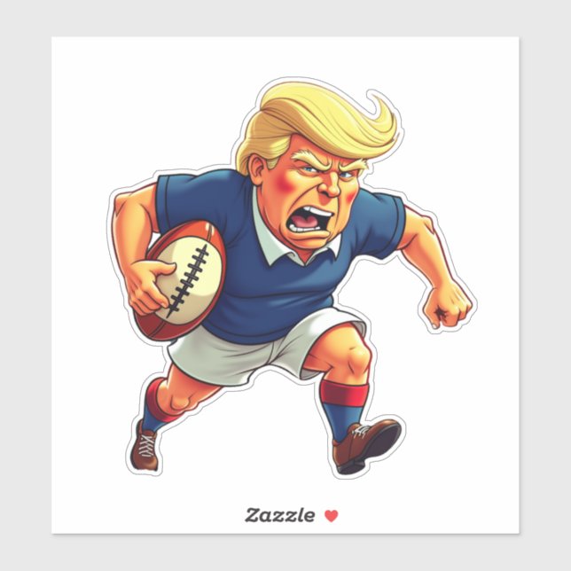 Adesivo O Presidente Donald Trump joga rugby (Folha)