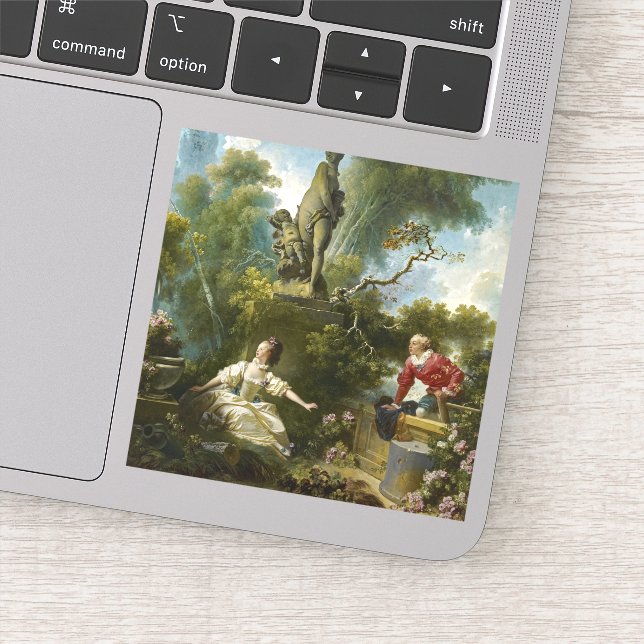 Adesivo O progresso do amor, a reunião de Fragonard (Detalhe)