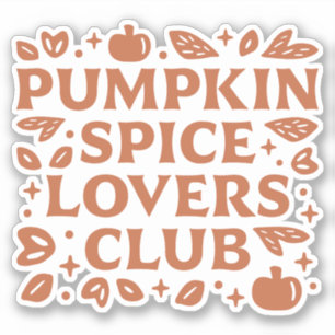 Adesivo O Pumpkin Spice Lovers Club