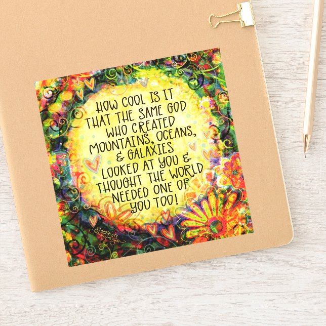 Adesivo O quão Legal é Inspirar a Bonito inspiração a Deus (Notebook)