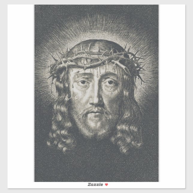 Adesivo O rosto sagrado cheio de espinhos (Folha)