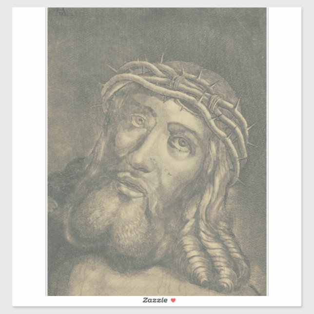Adesivo O Santo Rosto De Jesus Arte Monocromática (Folha)