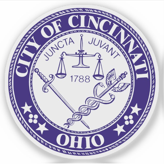 Adesivo O Selo de Cincinnati, Ohio (Frente)