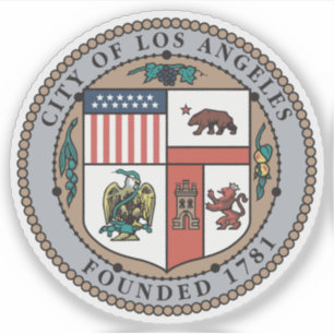 Adesivo O Selo de Los Angeles, Califórnia