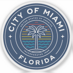 Adesivo O Selo de Miami, Flórida