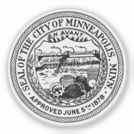 Adesivo O Selo de Minneapolis, Minnesota
