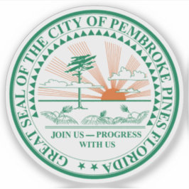 Adesivo O Selo de Pembroke Pines, Flórida
