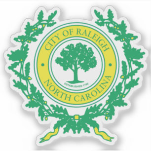 Adesivo O Selo de Raleigh, Carolina do Norte