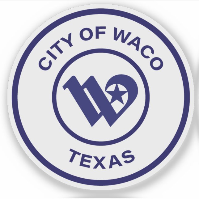 Adesivo O Selo de Waco, Texas (Frente)