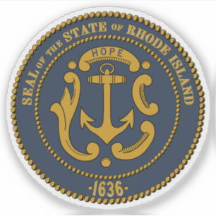 Adesivo O selo do Estado de Rhode Island
