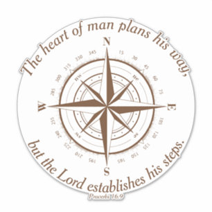 Adesivo O Senhor estabelece os passos dele, Sticker