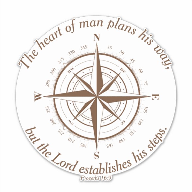 Adesivo O Senhor estabelece os passos dele, Sticker (Frente)