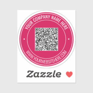 Adesivo O seu código QR e o autocolante de texto personali
