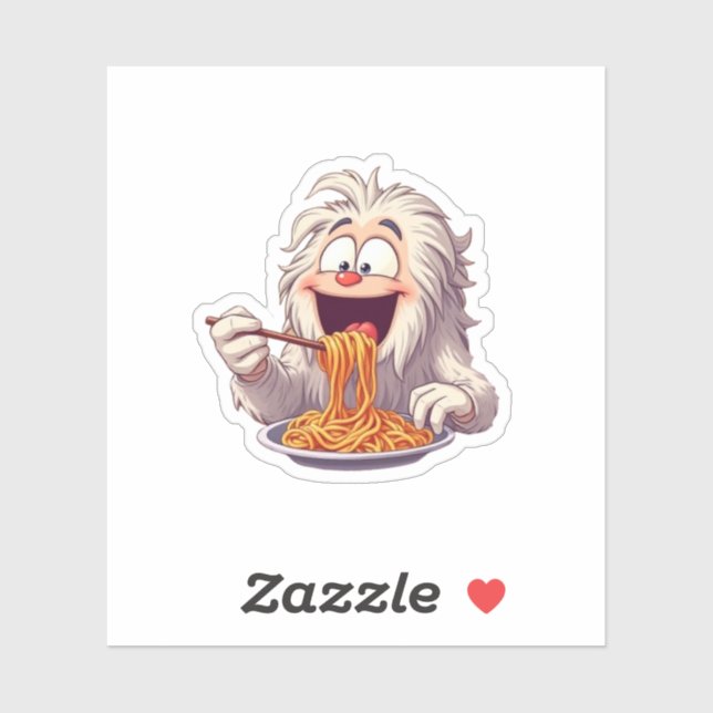 Adesivo O "SpaghYETI" (Folha)