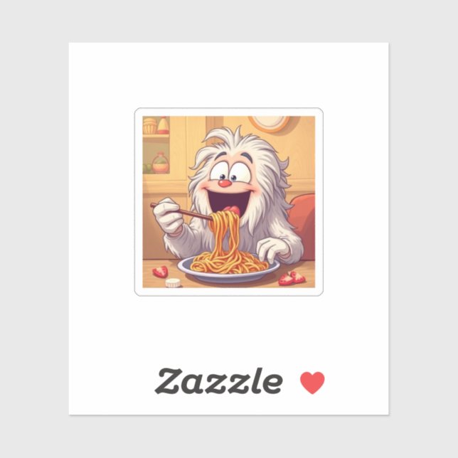 Adesivo O "SpaghYETI" (Folha)