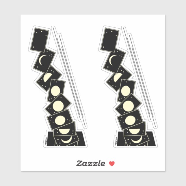 Adesivo O tempo caindo em um buraco (Folha)