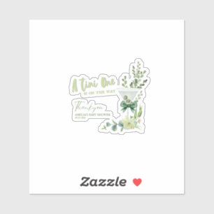 Adesivo O Tini está a caminho do chá de fraldas neutro em