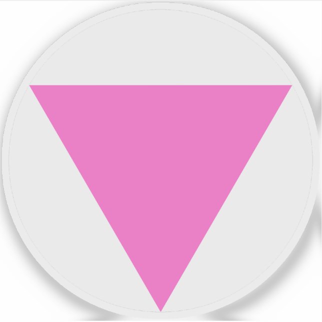 Adesivo O triângulo rosa - Orgulho gay LGBT (a branco) (Frente)