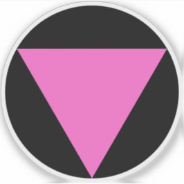 Adesivo O triângulo rosa - Orgulho gay LGBT (a preto)