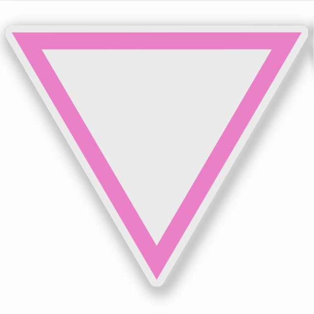 Adesivo O triângulo rosa v2 - Orgulho gay LGBT (Frente)