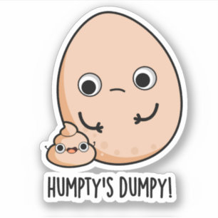 Adesivo O trocadilho de ovos engraçadinho da Humpty
