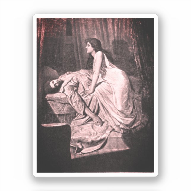 Adesivo O Vampiro (Philip Burne-Jones, 1897) (Frente)