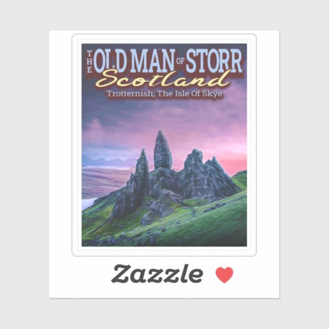 ADESIVO O VELHO HOMEM DE STORR - A ILHA DE SKYE - ESCÓCIA (Folha)