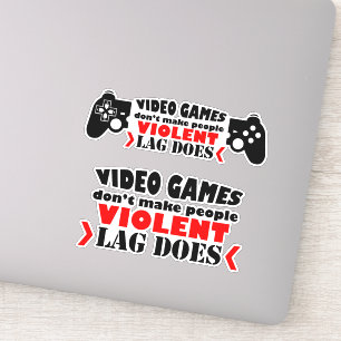 Adesivo O video games não faz pessoas que a retardação