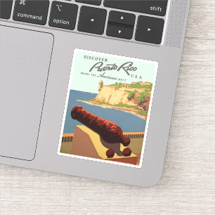 Adesivo O vintage descobre o viagem de Puerto Rico WPA