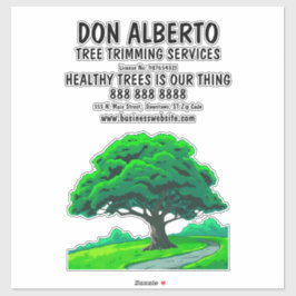 Adesivo Oak Tree Logo | Custom Tree Trimming Service