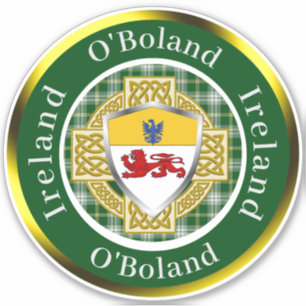 Adesivo O'Boland Shield & Celtic Cross Personalizado