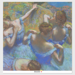 Adesivo Obra-Prima de Arte Fina Azul Bailarinas de Degas