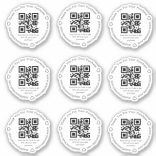 Adesivo obrigado de desconto para pequenas empresas elegan